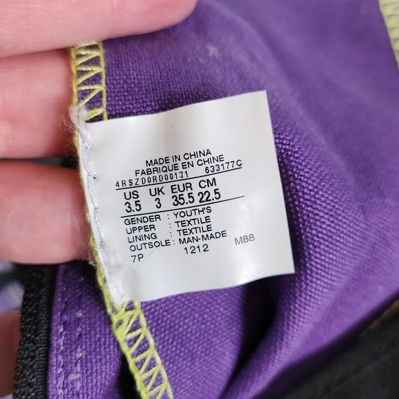 Rare! Converse Chuck Taylor Shin / Knee High Boots Sz 3.5 Youth Purple - Picture 4 of 16